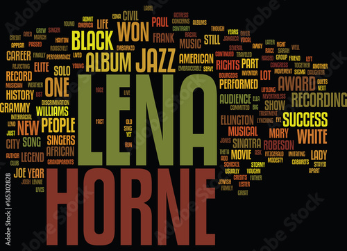 LENA HORNE Text Background Word Cloud Concept