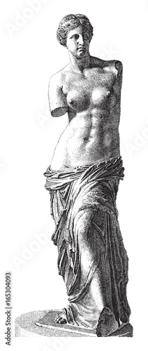 Aphrodite of Milos - Venus - vintage illustration photo
