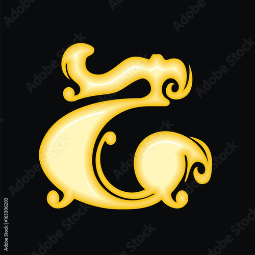 Z gold letter