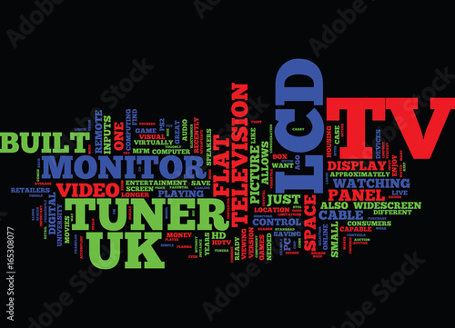 LCD TV UK Text Background Word Cloud Concept