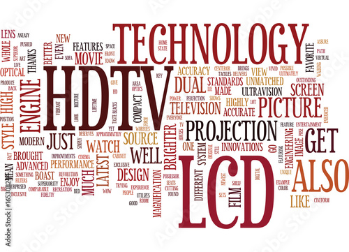 LCD HDTV Text Background Word Cloud Concept