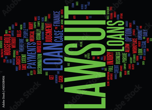 LAWSUIT LOAN Text Background Word Cloud Concept
