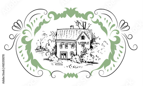  English country house in frame 2