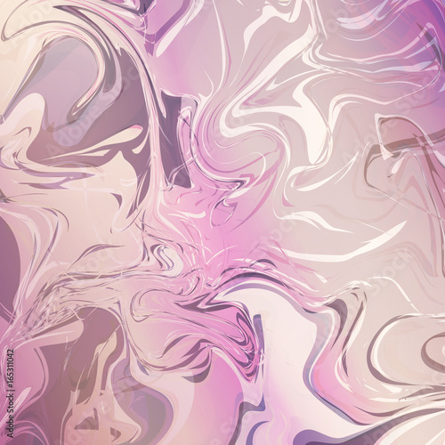 Romantic pink background with marble texture. Watercolor festive illustration.
