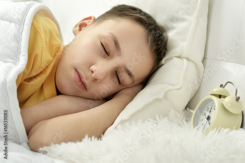 Sleeping boy in room