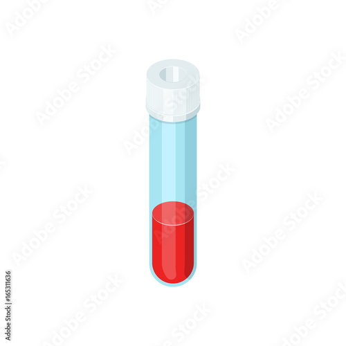 Blood in test tube.