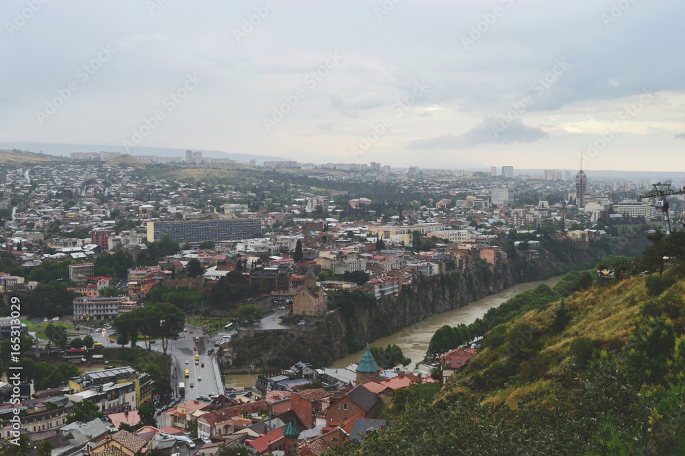 Fototapeta premium Panoramę miasta Tibilisi, Georgia