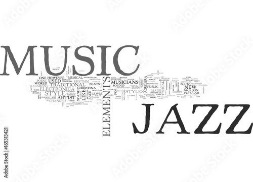 JAZZ MUSIC Text Background Word Cloud Concept