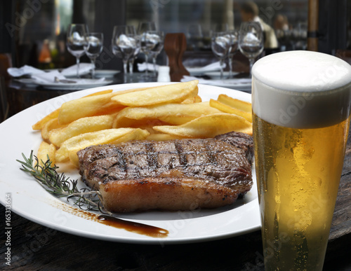 Steak with fries