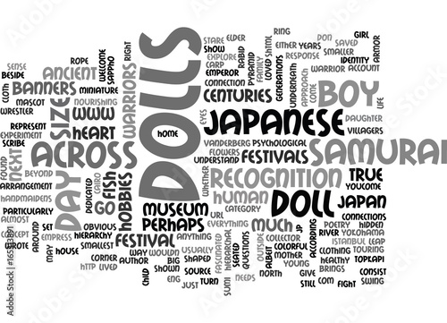 JAPANESE DOLLS BOY S DAY FESTIVAL IN JAPAN Text Background Word Cloud Concept