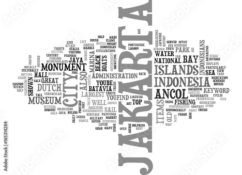 JAKARTA Text Background Word Cloud Concept