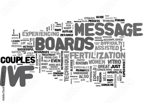 IVF MESSAGE BOARDS EXPLAINED Text Background Word Cloud Concept