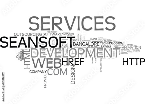 IT SERVICES BANGALORE WEB DEVELOPMENT COMPANY BANGALORE SEO SERVICES Text Background Word Cloud Concept