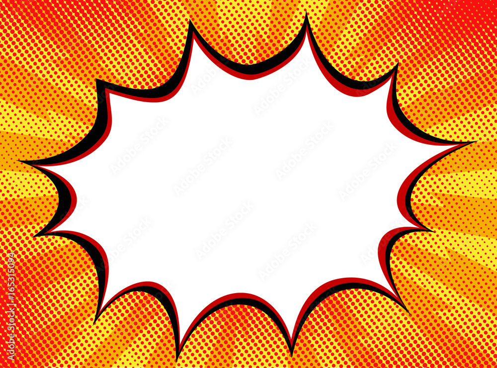 Explosion steam bubble pop art funny funky banner retro comics background. Vector illustration Explosion steam bubble pop art funny funky banner retro comics background. Vector illustration