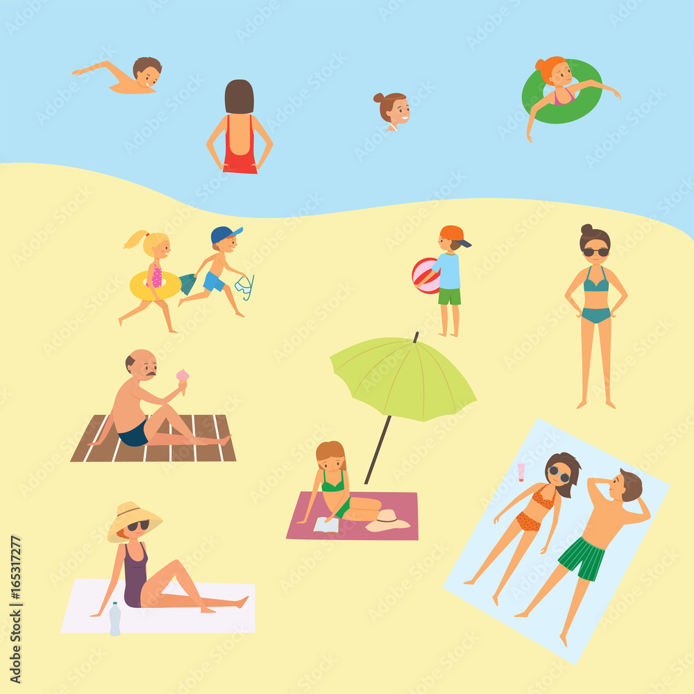 Fototapeta premium People on the beach