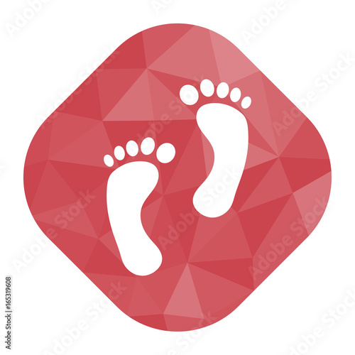 geometrischer Icon - Fußspuren