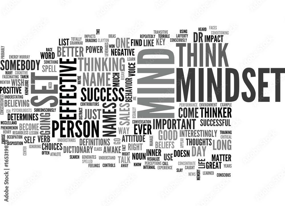 IS IT MINDSET OR MIND SET Text Background Word Cloud Concept Stock Vector |  Adobe Stock