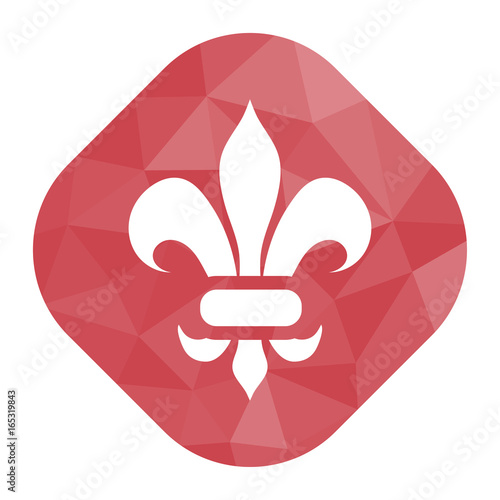 geometrischer Icon - Lilie Ornament
