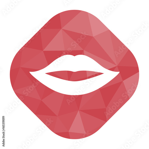 geometrischer Icon - Lippen