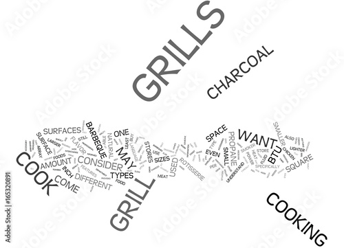 GRILL FEATURESWPS Text Background Word Cloud Concept