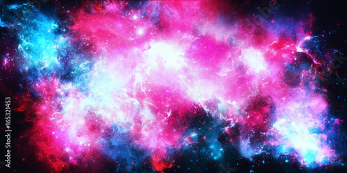 Nebula and galaxy./ Universe filled with stars. 