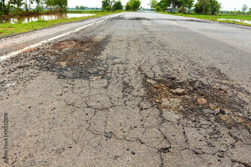 Pit on highway.