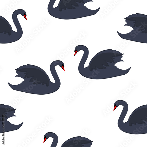 Swan seamless pattern