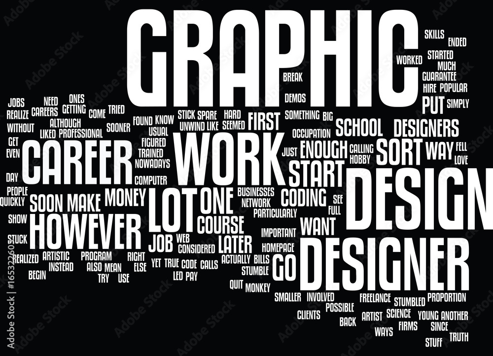 GRAPHIC DESIGNER CAREER Text Background Word Cloud Concept Stock Vector Adobe Stock