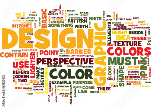 GRAPHIC DESIGNS STANDARDS Text Background Word Cloud Concept
