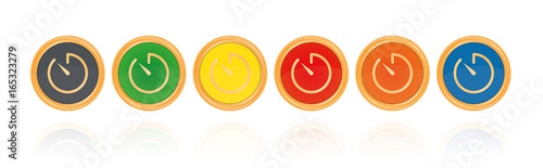 Countdown - Bronze Buttons