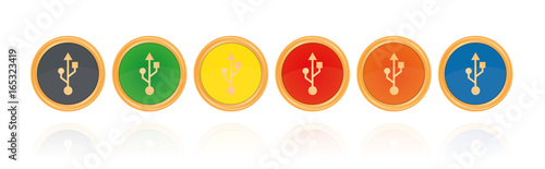 USB - Bronze Buttons