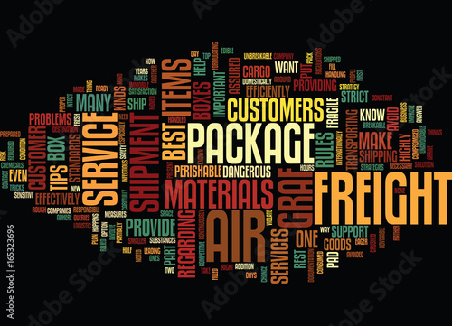GRAF AIR FREIGHT Text Background Word Cloud Concept