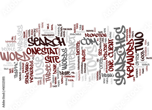 GOOD NEWS FOR SEO CONSULTANTS SEARCHERS USE TWO WORDS Text Background Word Cloud Concept