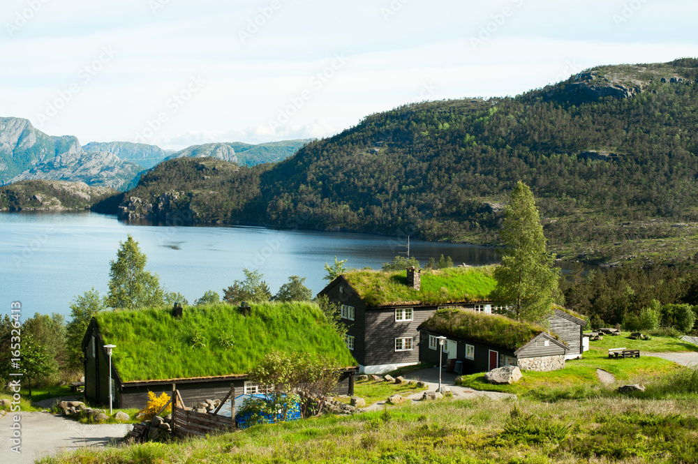 Obraz premium Norwegian fjord landscape in the summer