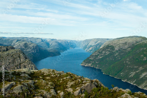 Norwegian fjord landscape in the summer © dmytrobandak