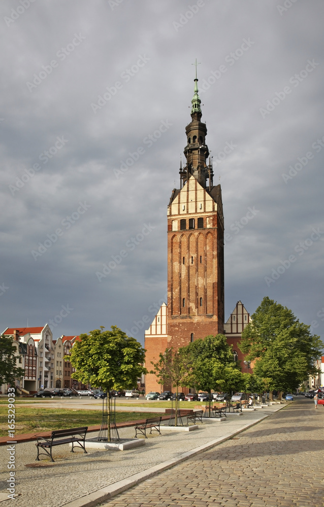 Obraz premium Cathedral of St. Nicholas in Elblag. Warmian-Masurian voivodeship. Poland