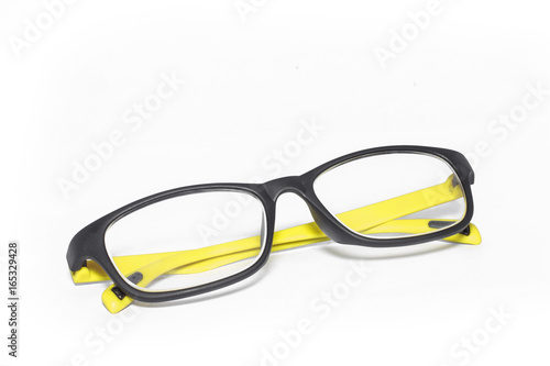 Eyeglasses yellow and black.