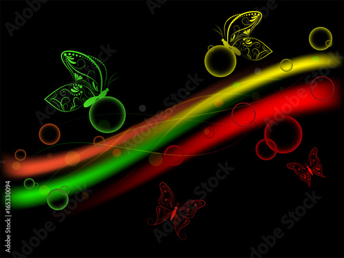 Abstract  background.Butterfly.vector