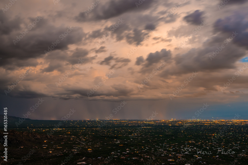 Monsoon over Tucson Arizona
