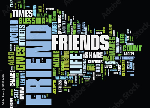 FRIENDS ARE NOVELTIES Text Background Word Cloud Concept