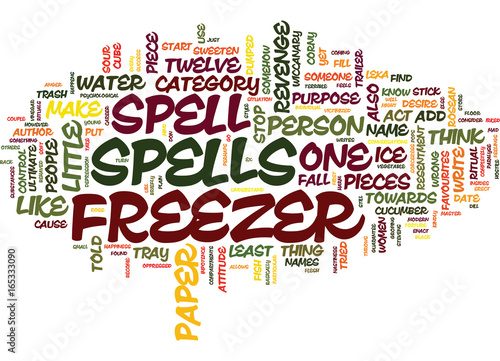 FREEZER SPELLS Text Background Word Cloud Concept