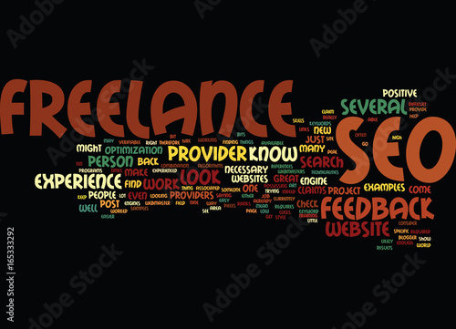 FREELANCE SEO Text Background Word Cloud Concept
