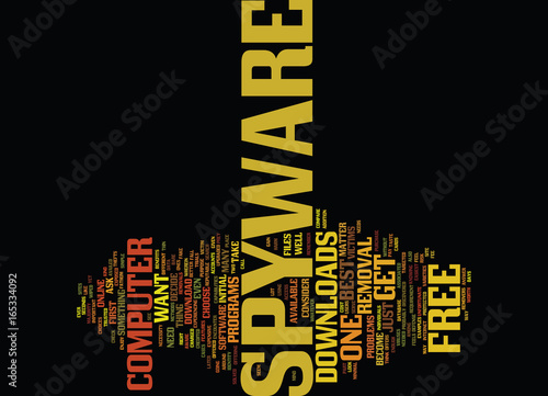 FREE SPYWARE DOWNLOADS Text Background Word Cloud Concept