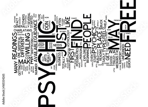 FREE PSYCHICS Text Background Word Cloud Concept