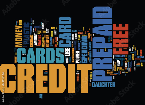FREE PREPAID CREDIT CARDS FRIENDLY PLASTIC FOR THE VERY YOUNG POCKET Text Background Word Cloud Concept