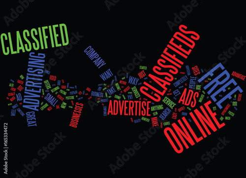 FREE ONLINE CLASSIFIEDS Text Background Word Cloud Concept