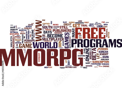 FREE MMORPG APLENTY Text Background Word Cloud Concept