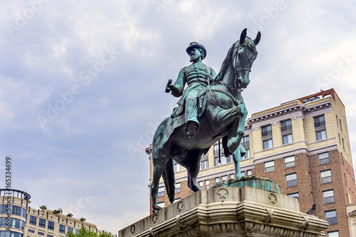 General James Mcpherson Memorial Civil War Statue Mcpherson Square Washington DC.