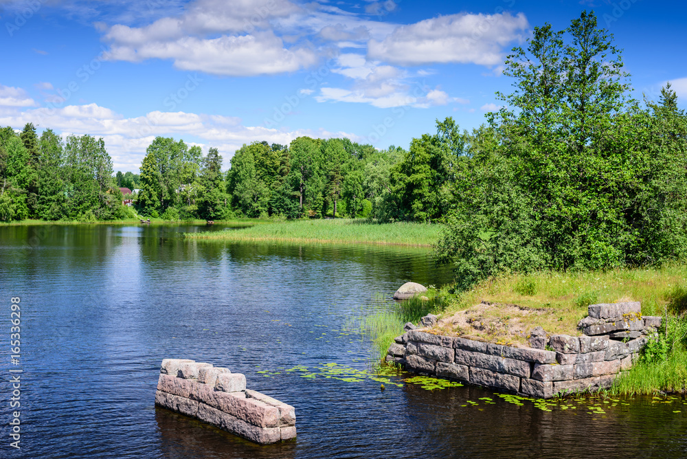 Vuoksa lake - a picturesque lake in Leningrad region, Russia Vuoksa lake - a picturesque lake in Leningrad region, Russia