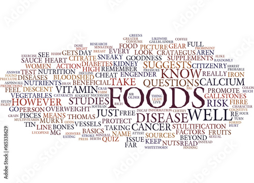 FOODS THAT FIGHT DISEASE Text Background Word Cloud Concept